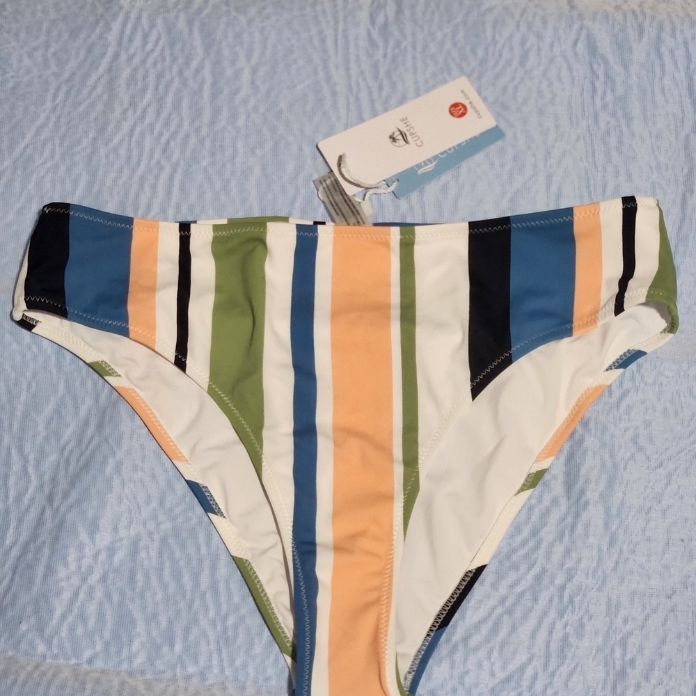 NWT CUPSHE SIZE XL. Colorful Striped Bikini Bottom